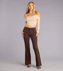 Sleek Polish High-Rise Flare Trouser Pants