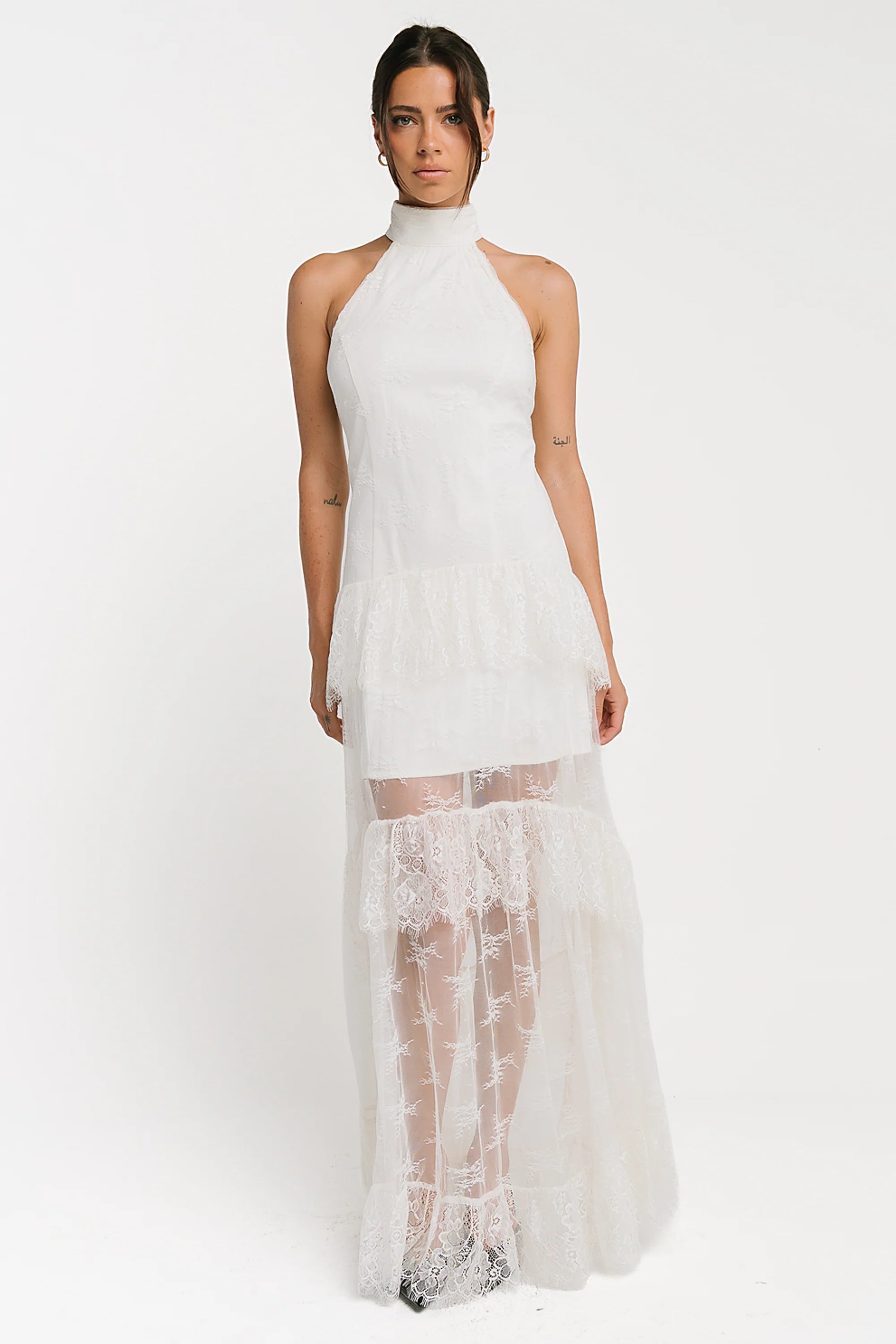 Stacy Lace Tiered Maxi Dress
