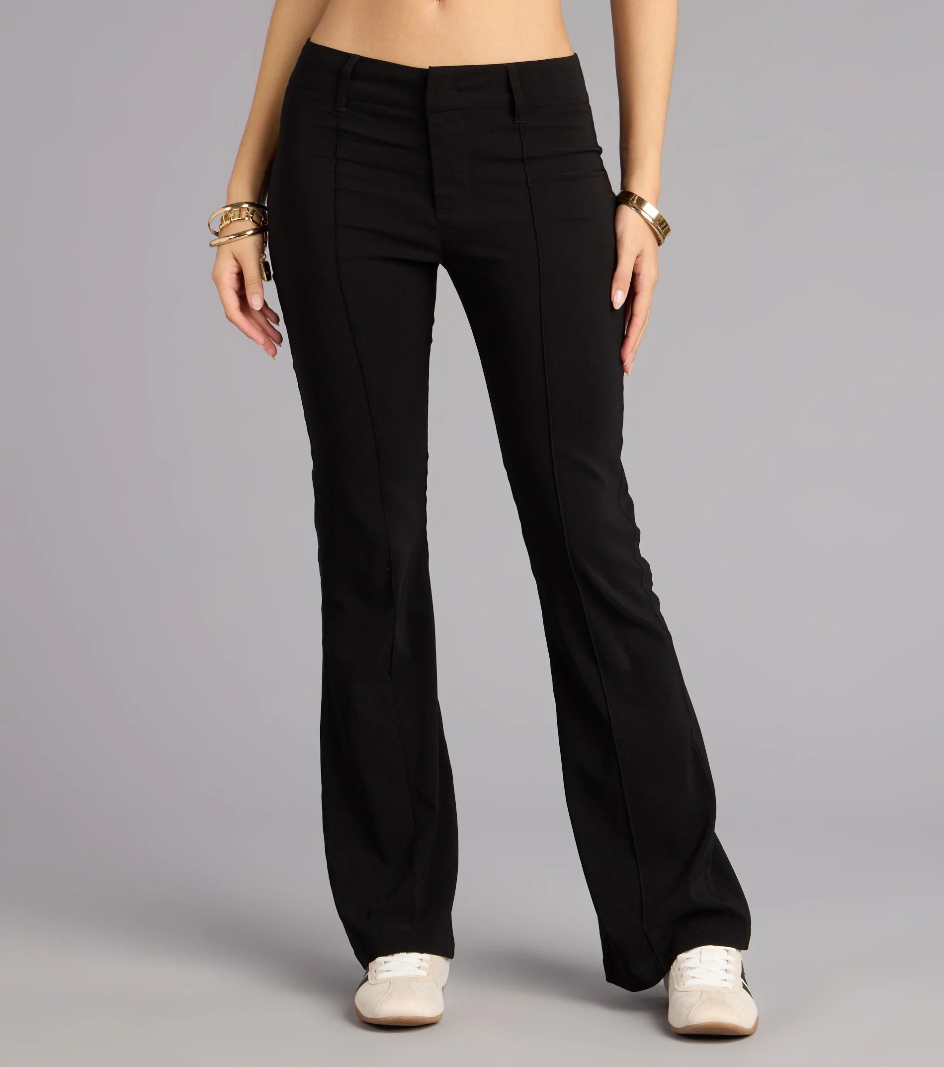 Sleek Polish High-Rise Flare Trouser Pants